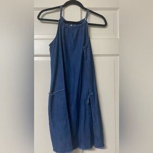 Old Navy Blue Denim Halter dress